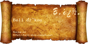 Bell Ákos névjegykártya